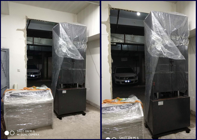 钢绞线专用试验机安装就位