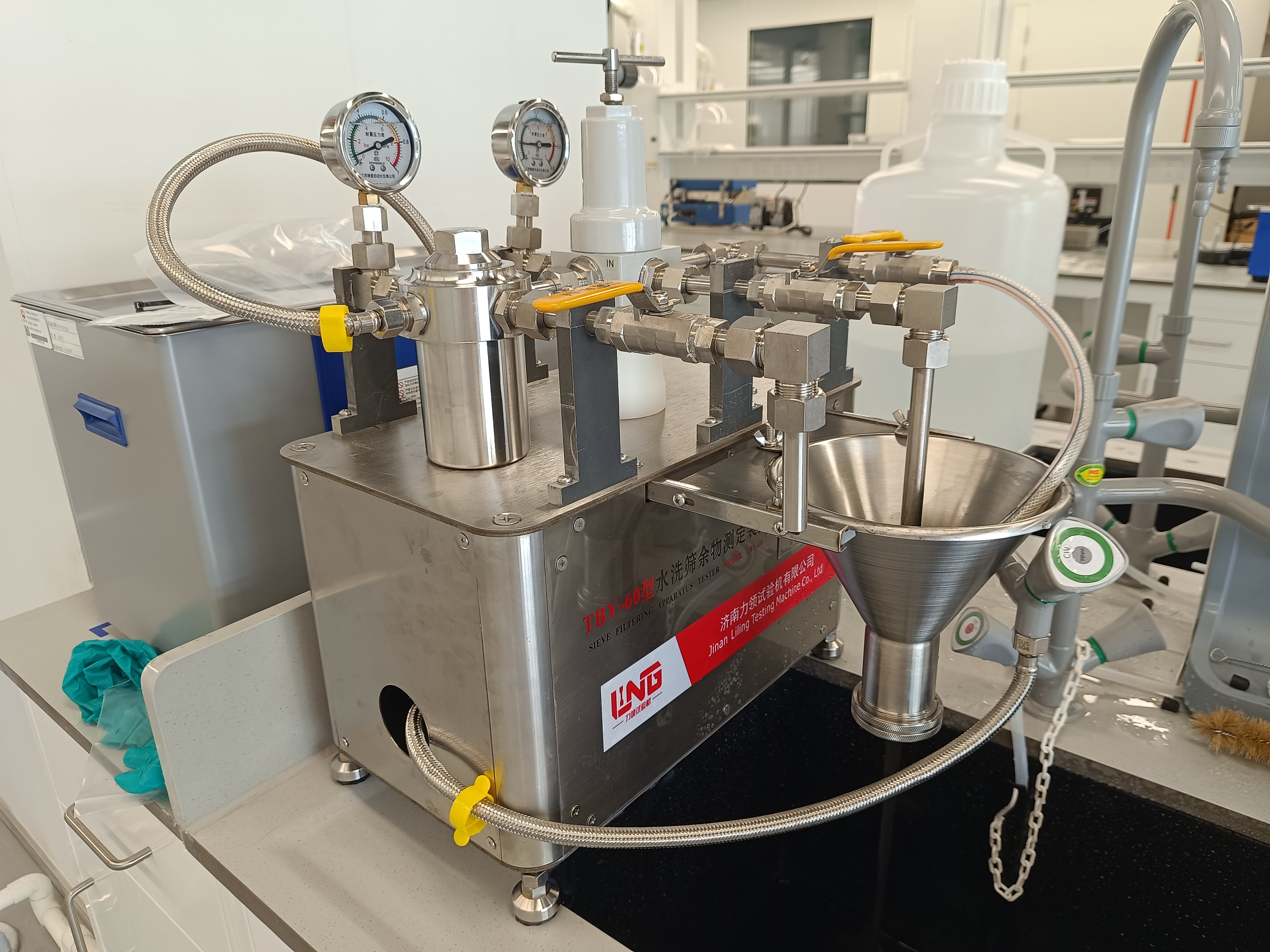 水洗筛余物测定装置操作注意事项